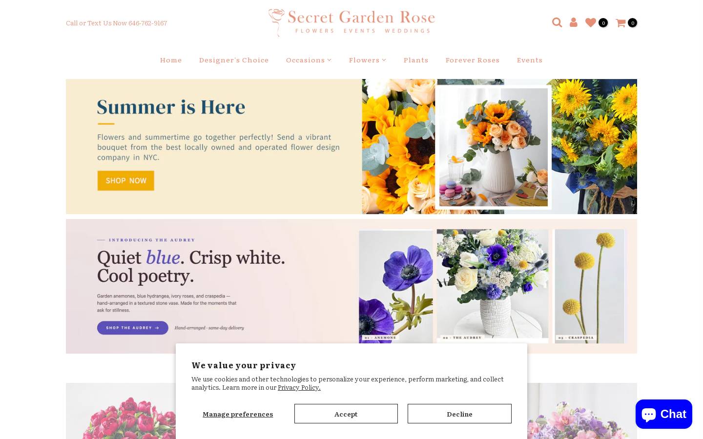 Secret homepage screenshot