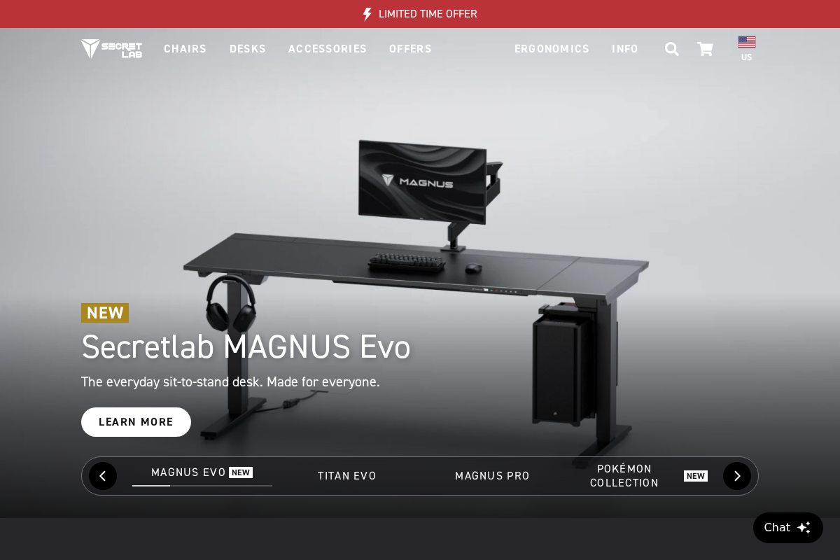 Secretlab homepage screenshot