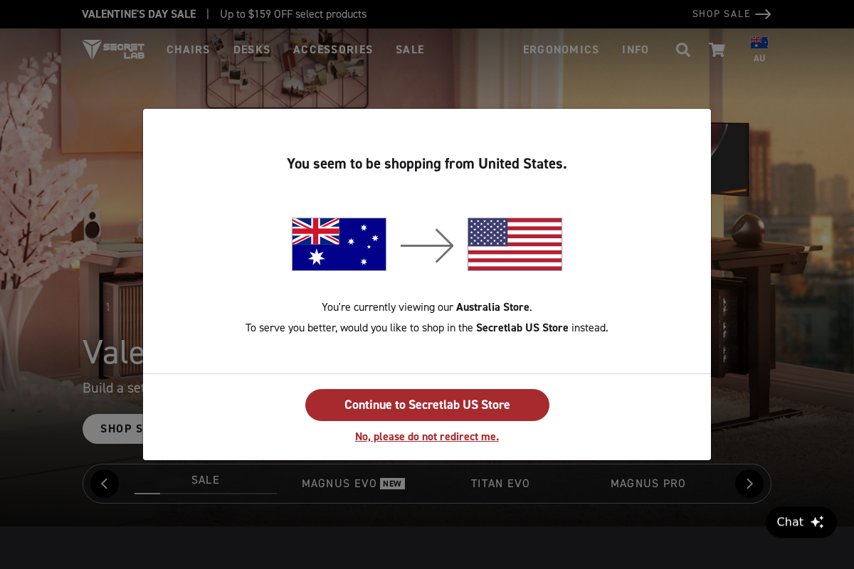 Secretlab homepage screenshot