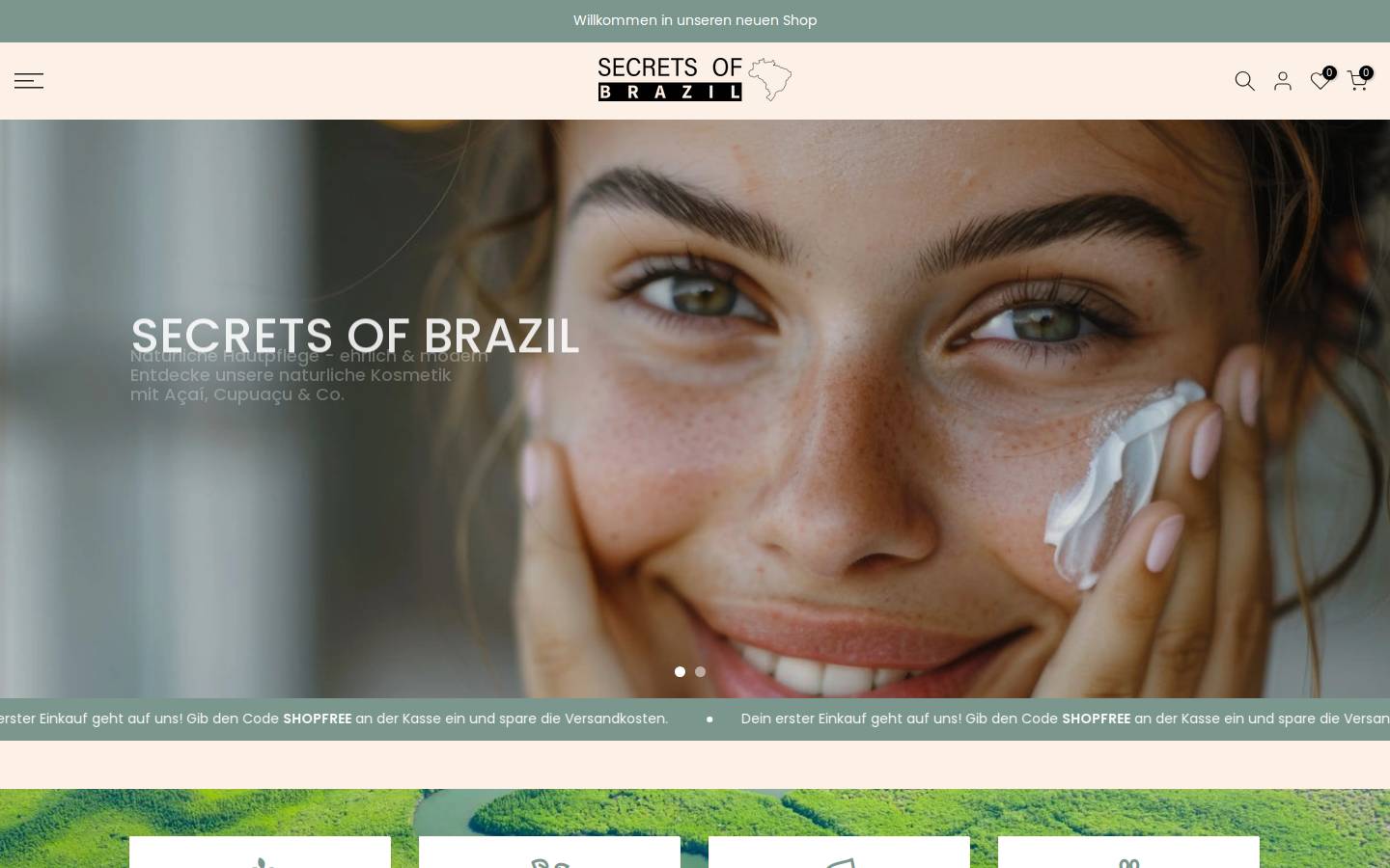 Secrets of Brazil homepage screenshot