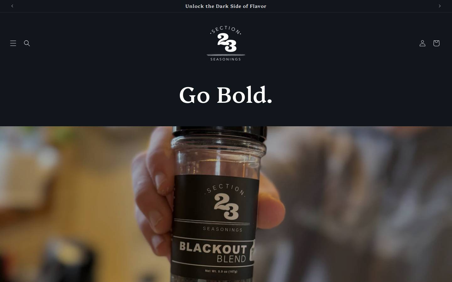 section23seasonings.com homepage screenshot