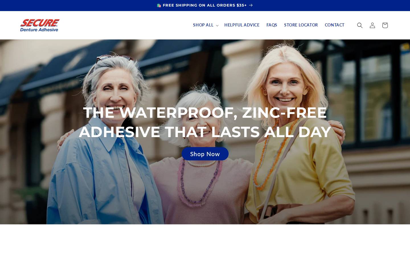 Secure Denture homepage screenshot