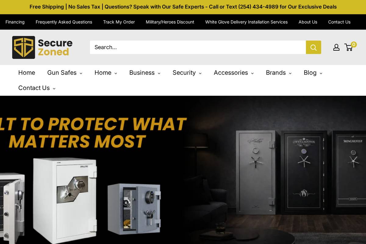 securezoned.com homepage screenshot