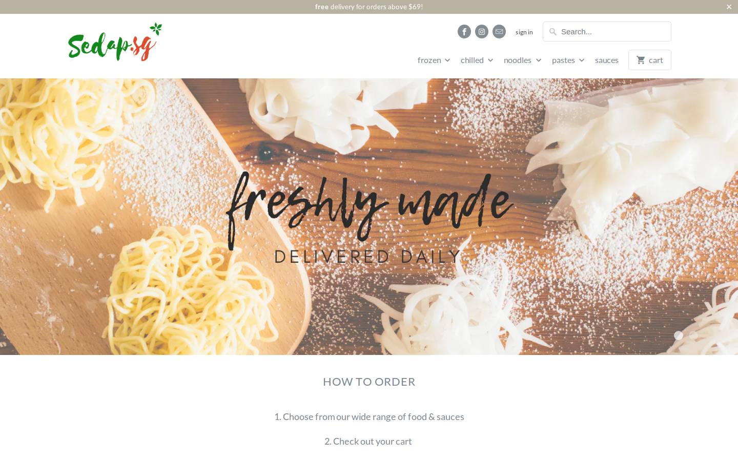 sedap.sg homepage screenshot