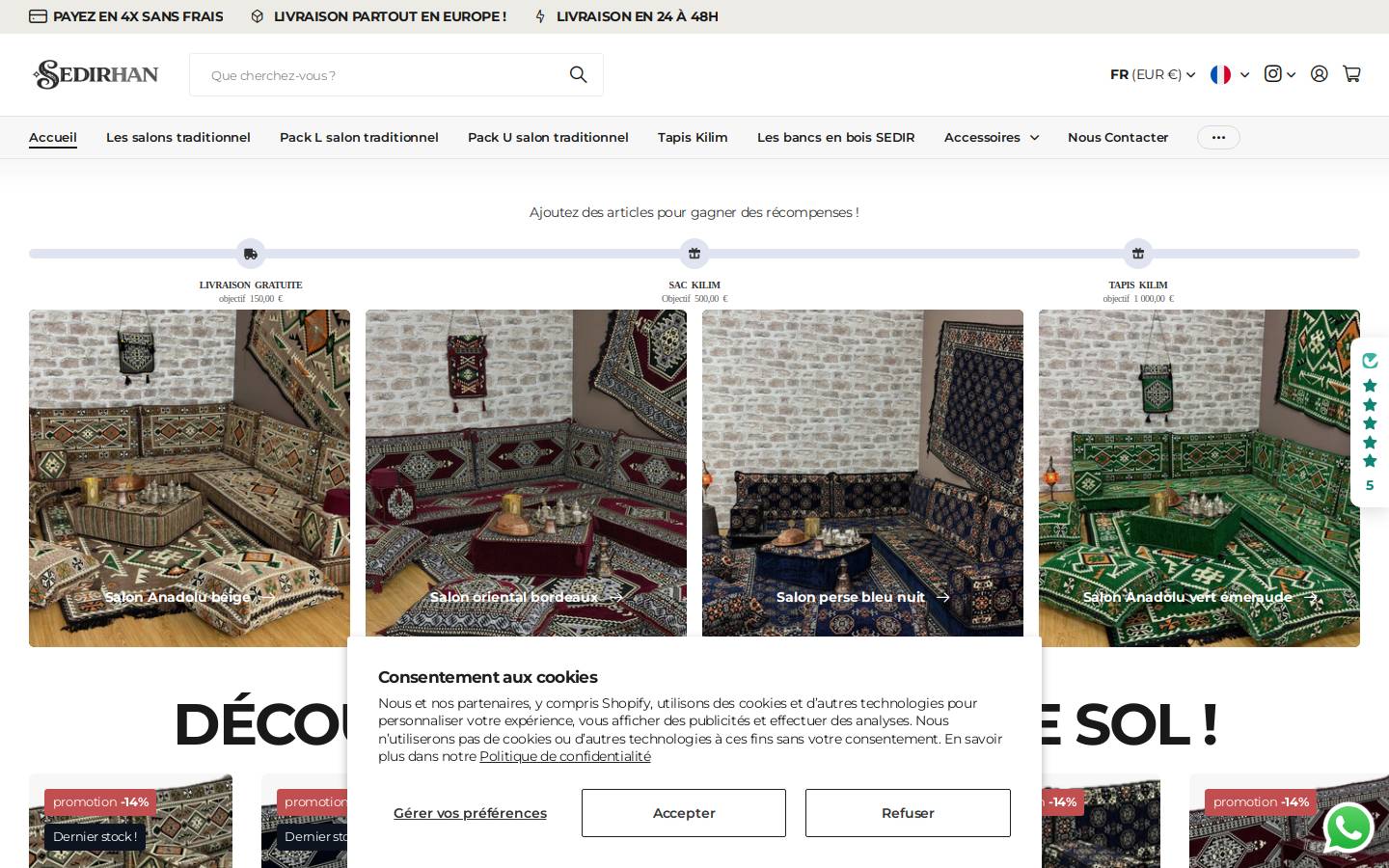 sedirhan.com homepage screenshot