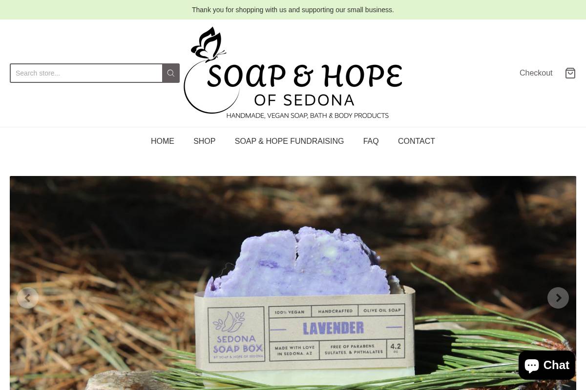 sedonasoapbox.com homepage screenshot