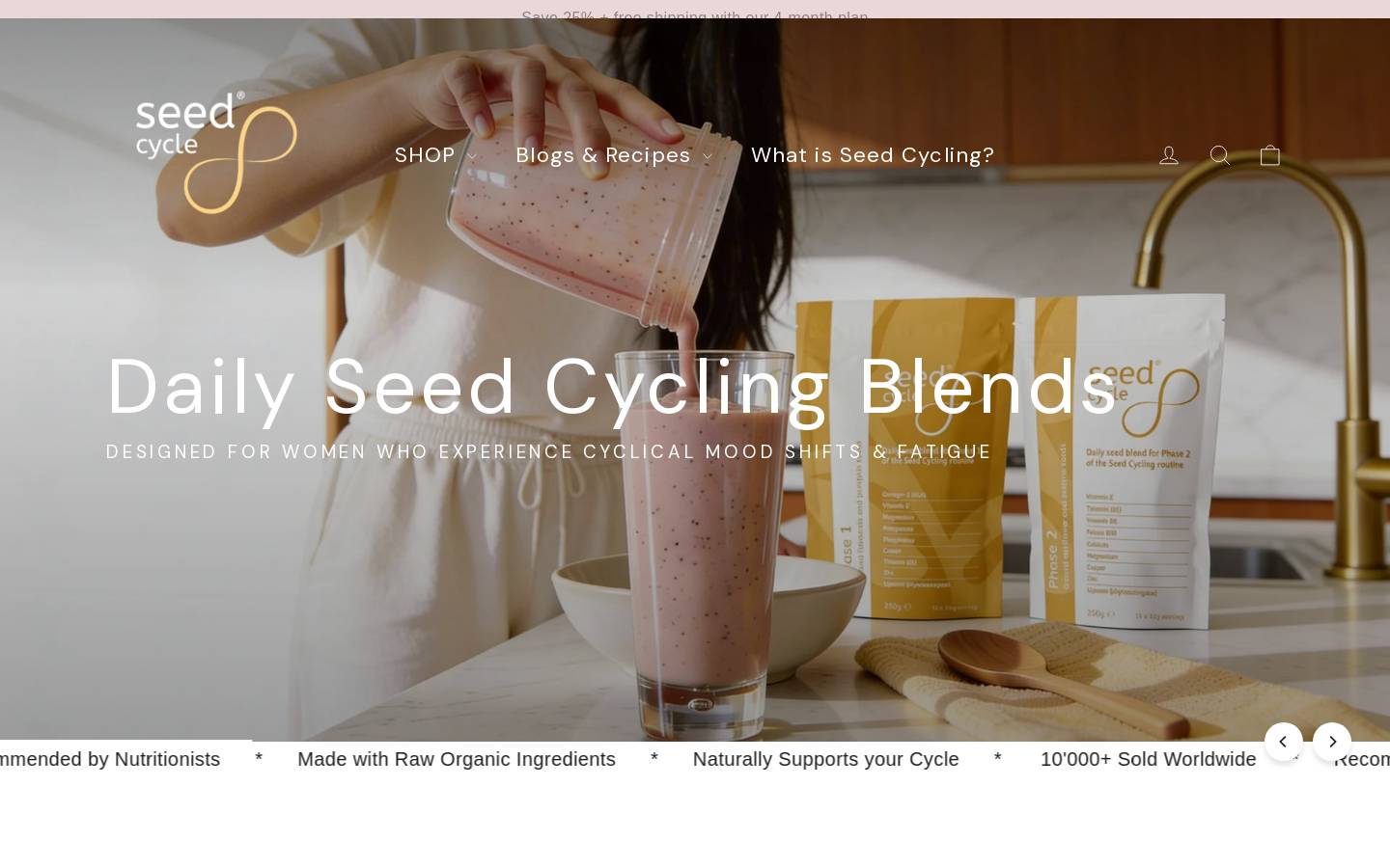Seed Cycle homepage screenshot
