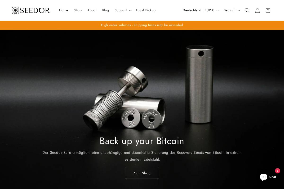 Seedor homepage screenshot