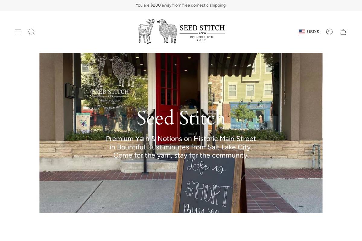 seedstitchstore.com homepage screenshot