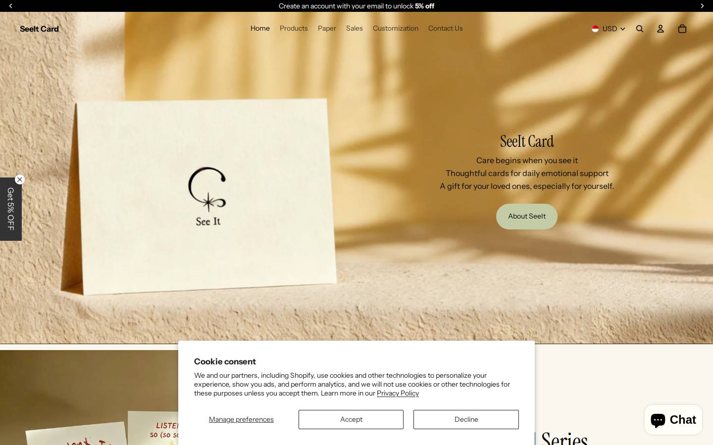 seeitcard.com homepage screenshot