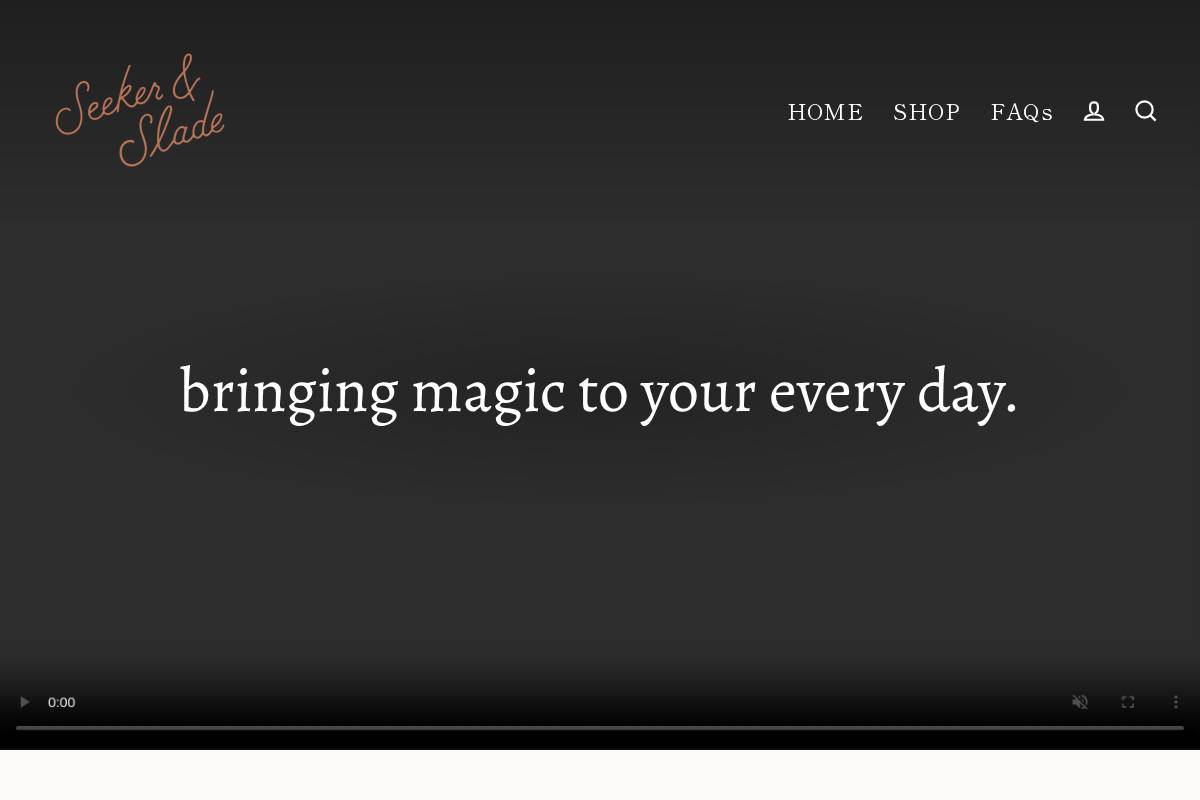 seekerandslade.com homepage screenshot