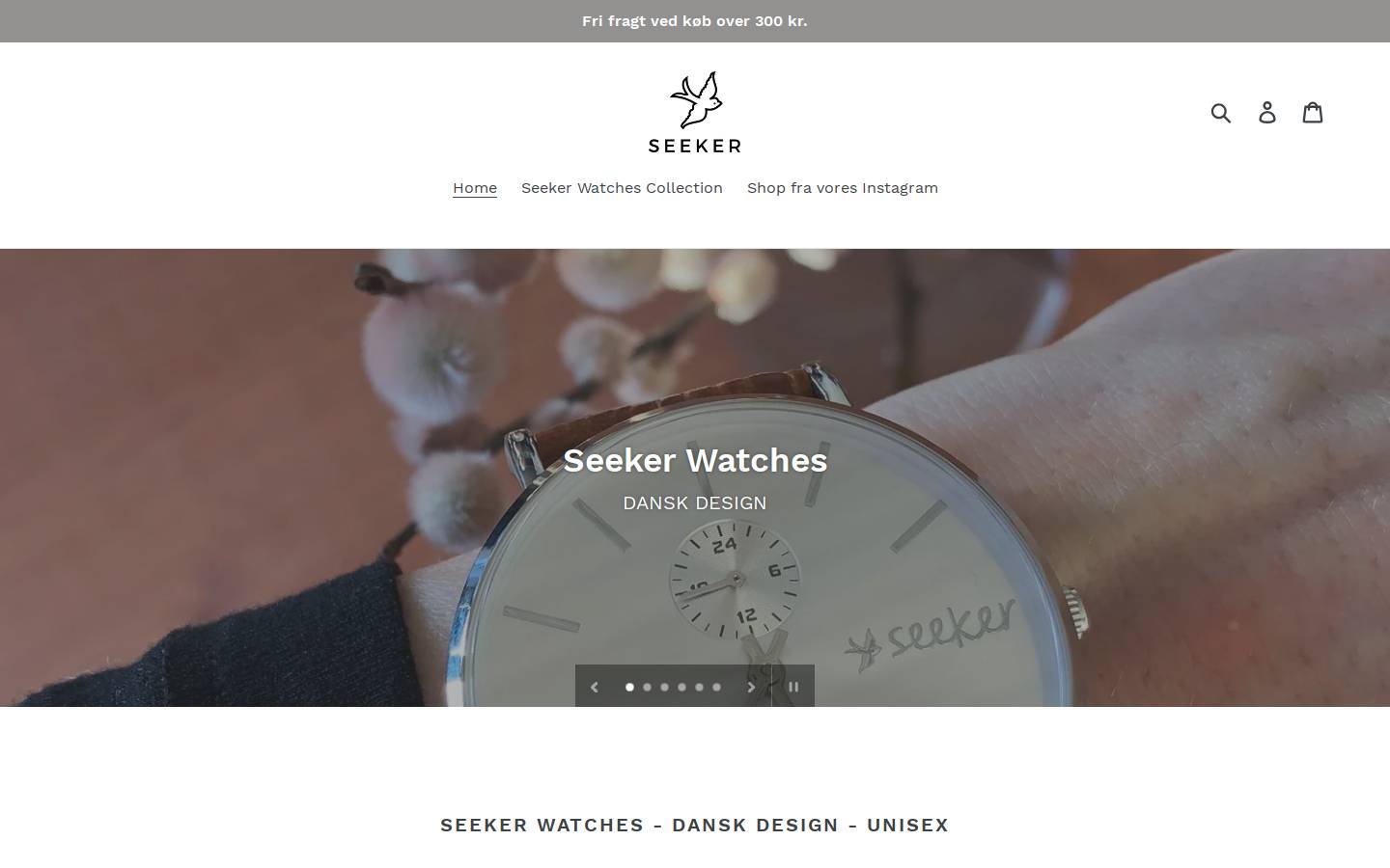 seekerwatches.dk homepage screenshot