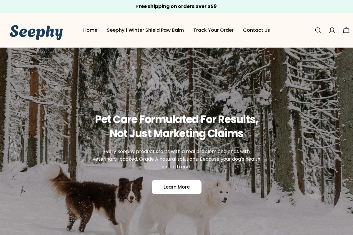 Seephy homepage screenshot