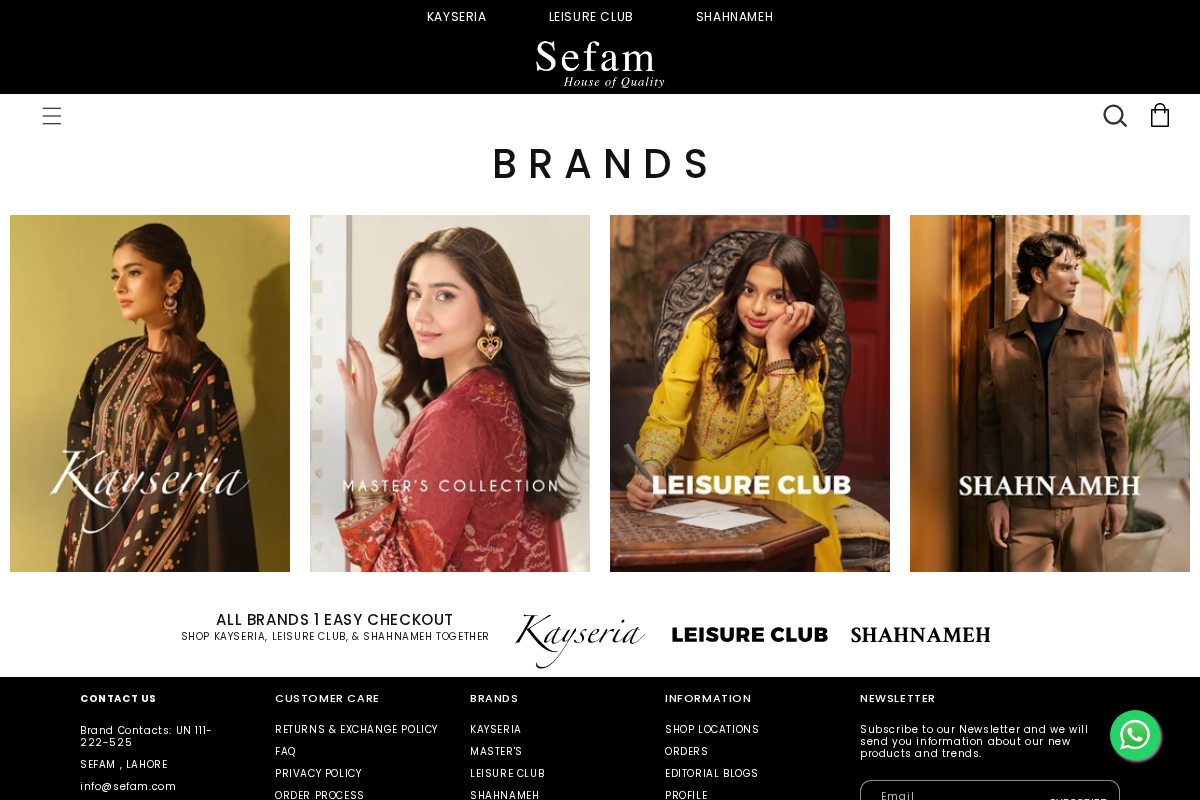 sefam.com homepage screenshot