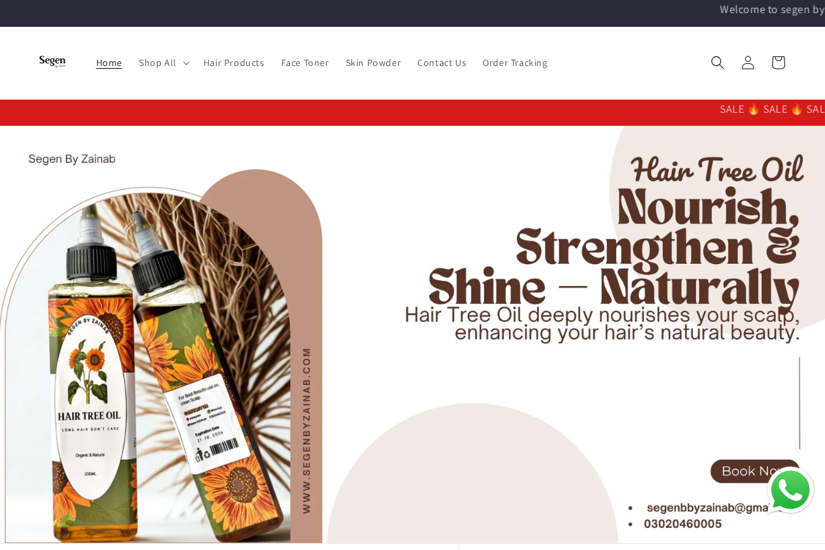 segenbyzainab.com homepage screenshot