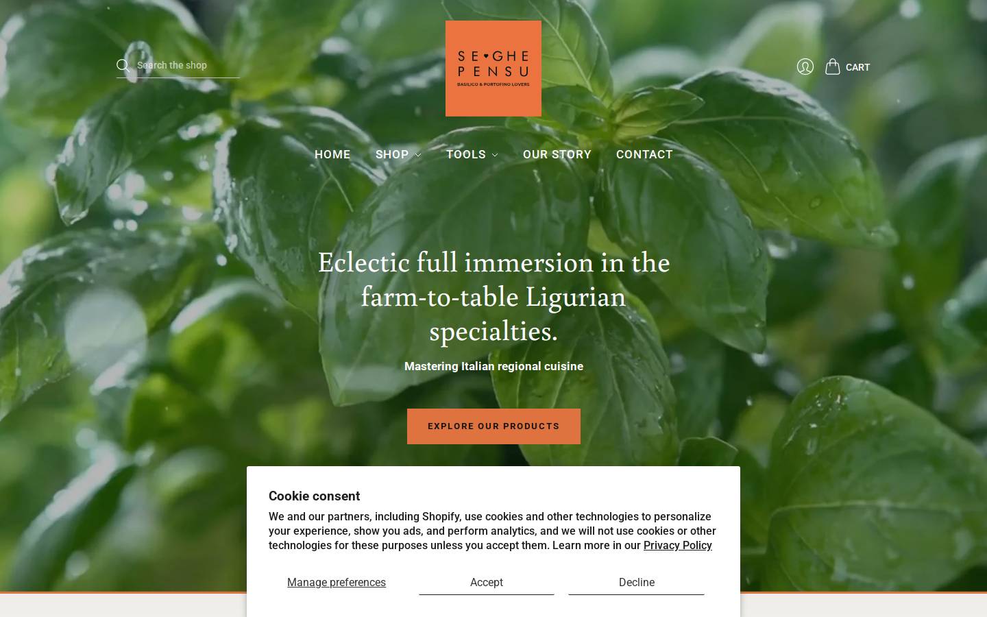 SeGhePensu homepage screenshot