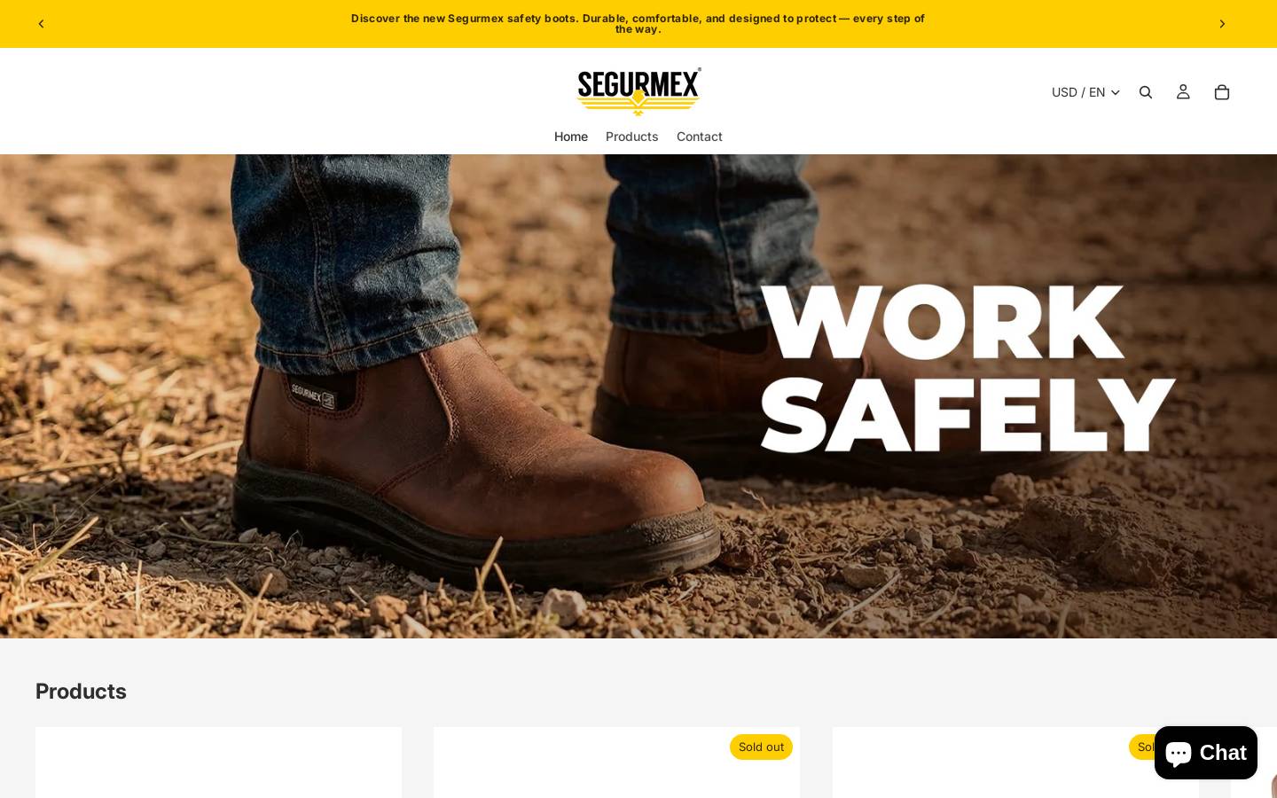 segurmexshoes.com homepage screenshot