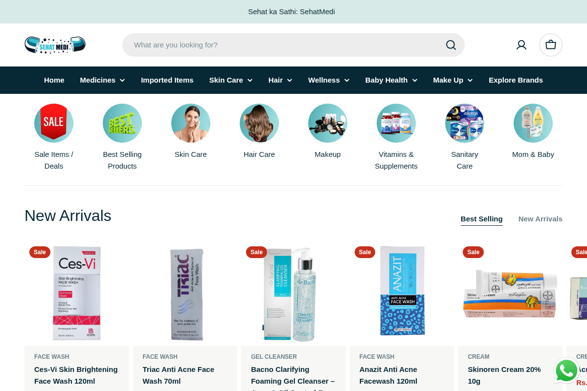 SehatMedi Online Pharmacy homepage screenshot