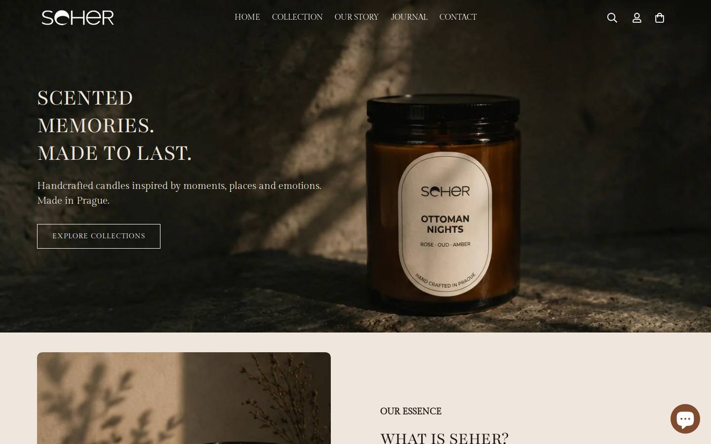seher.cz homepage screenshot