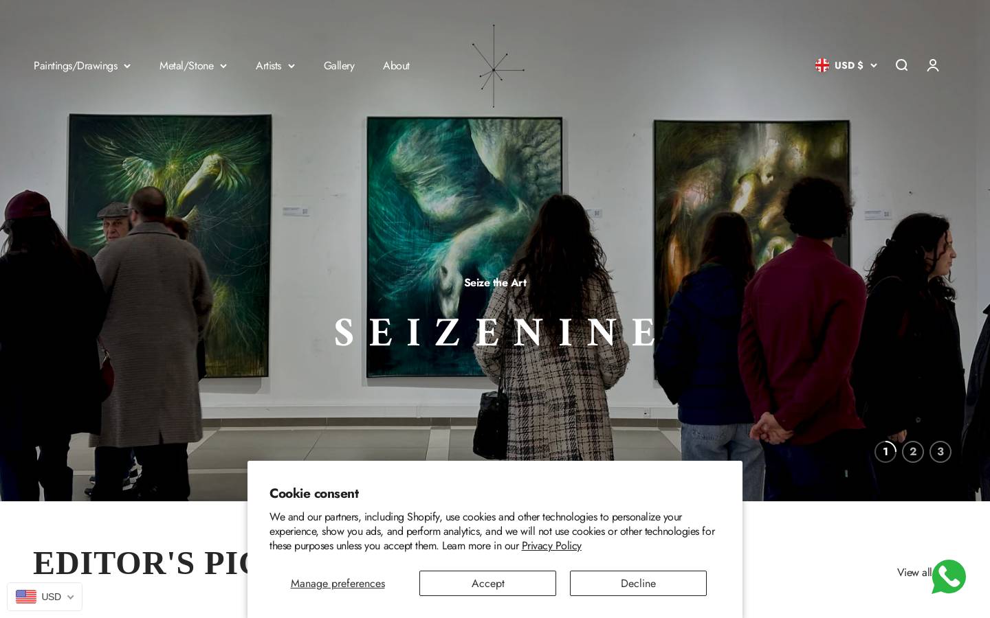 seizenine.com homepage screenshot