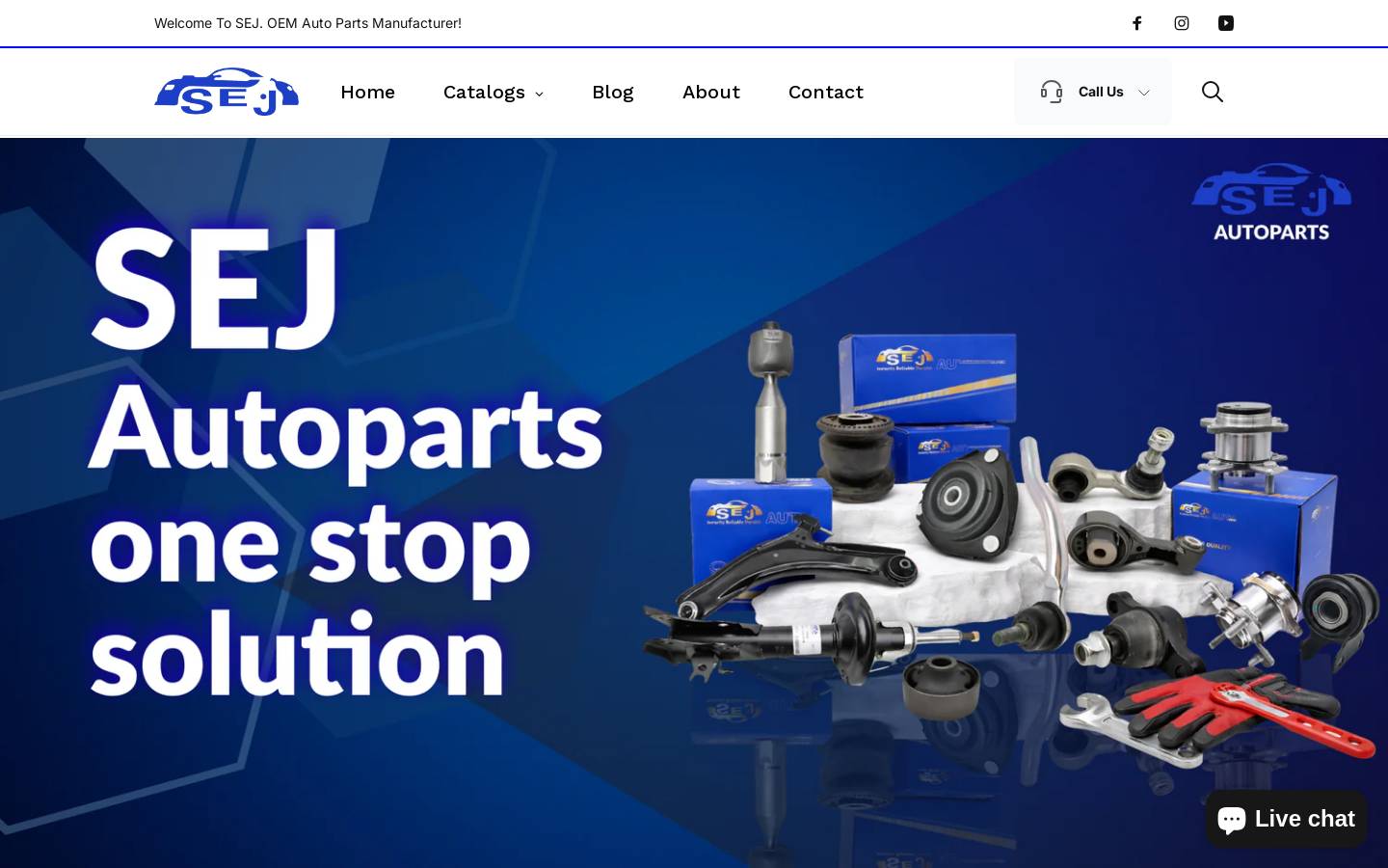 sejautoparts.com homepage screenshot