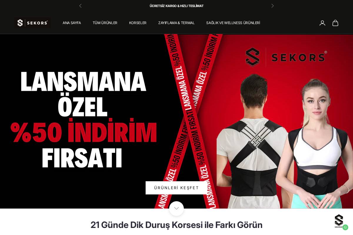 sekors.com homepage screenshot