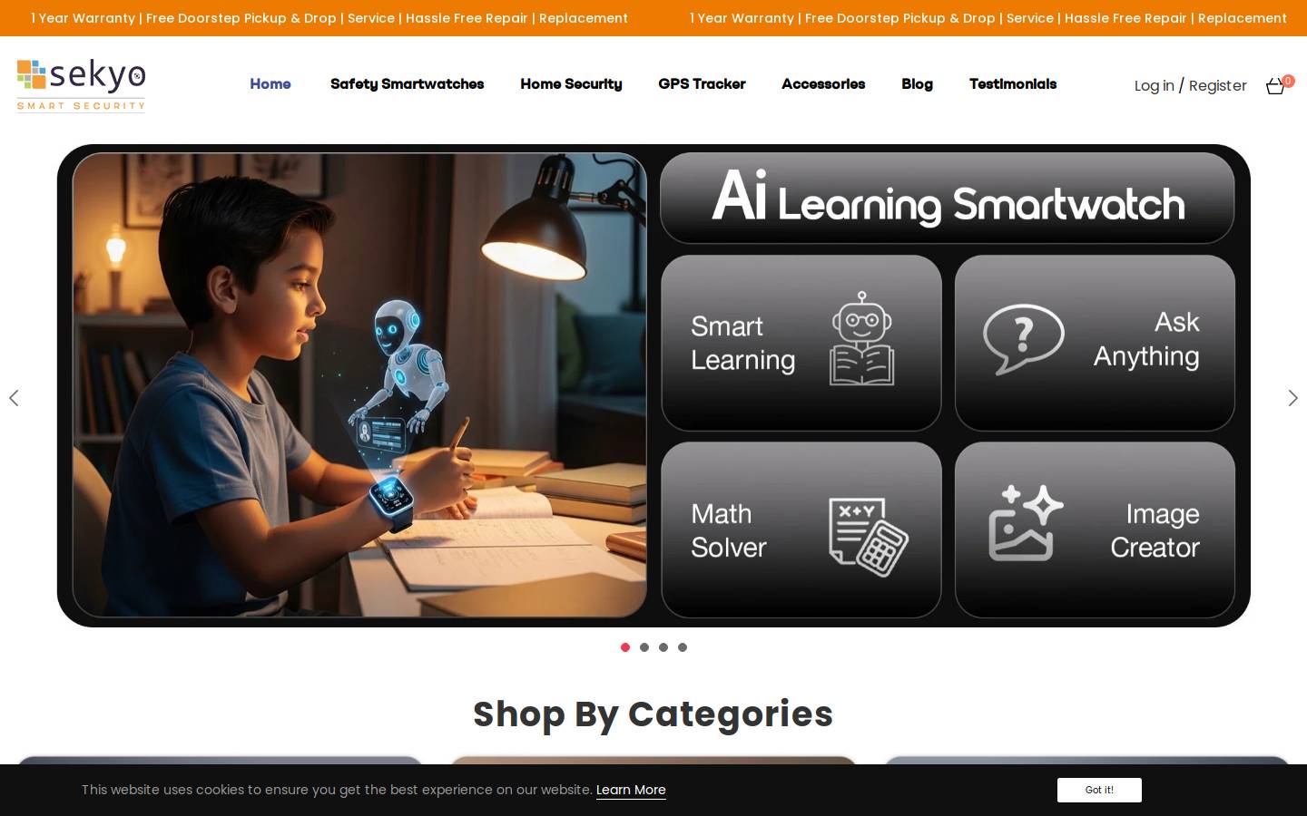 sekyo.in homepage screenshot