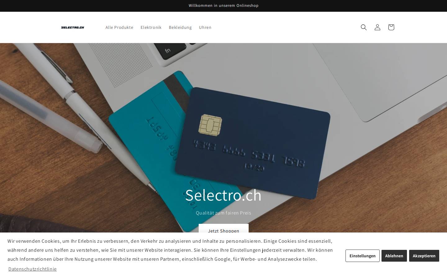Selectro homepage screenshot