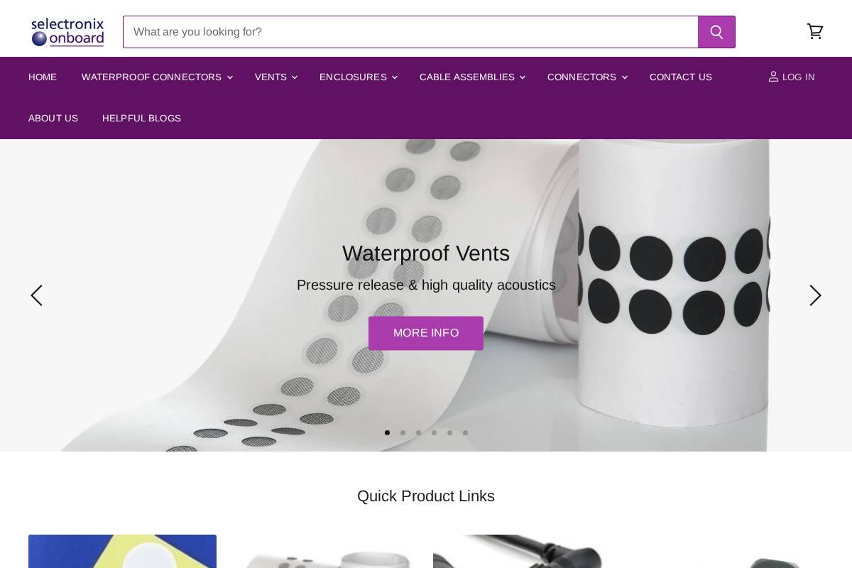 selectronix.co.uk homepage screenshot