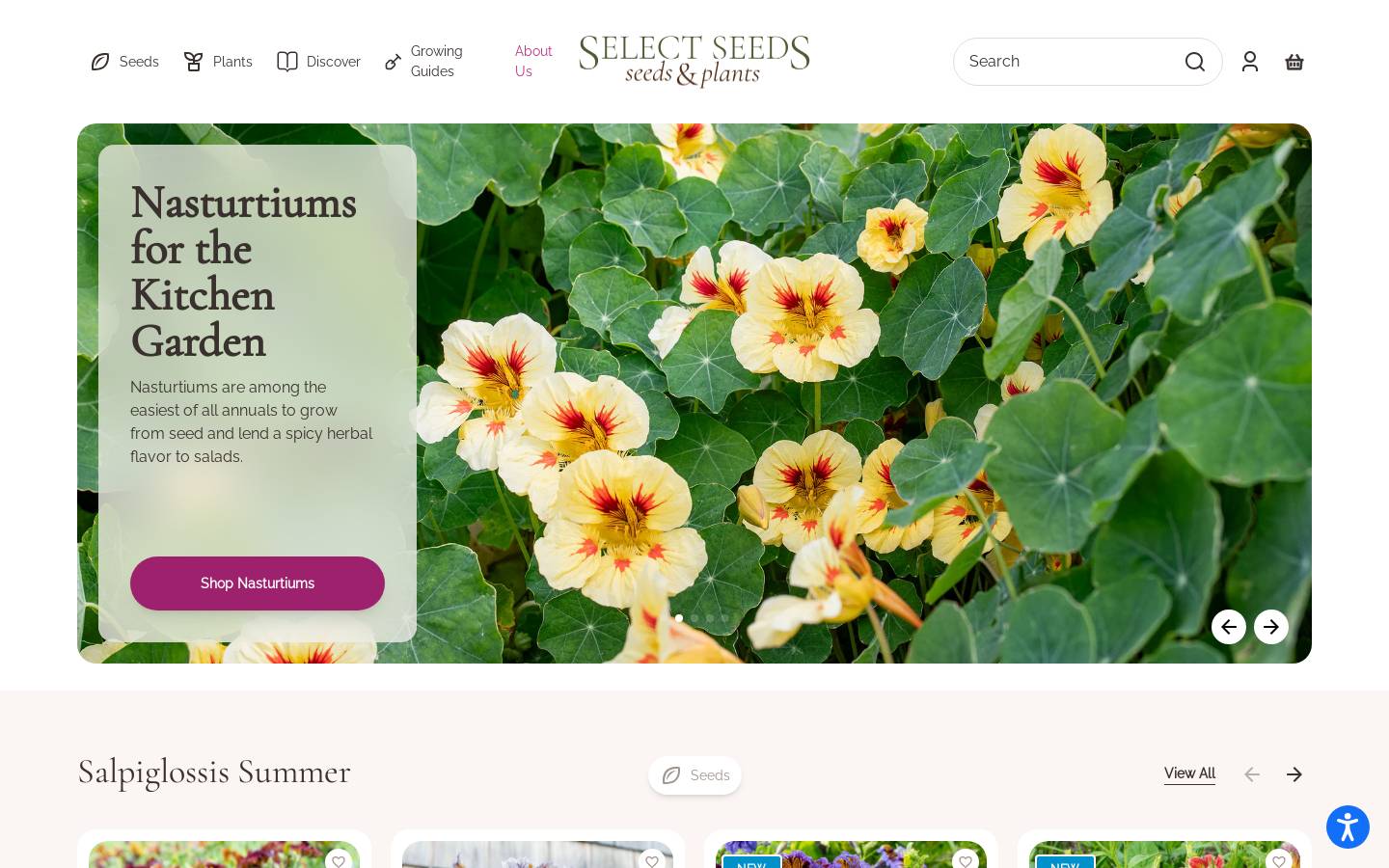 Select Seed homepage screenshot