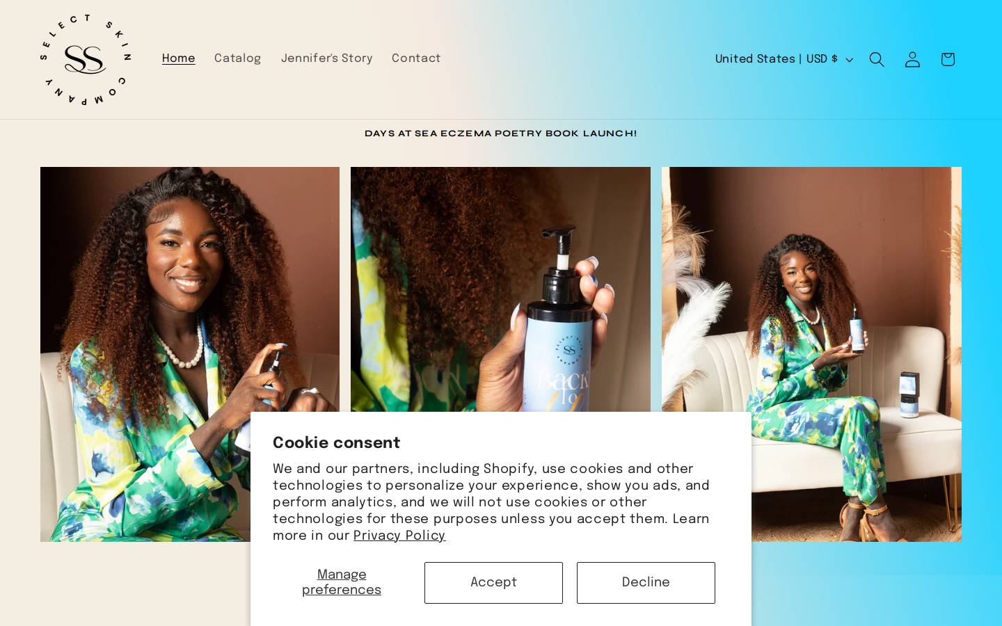 selectskinco.com homepage screenshot