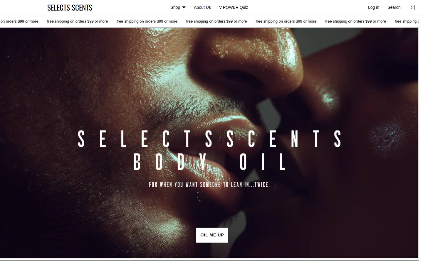selectsscents.com homepage screenshot