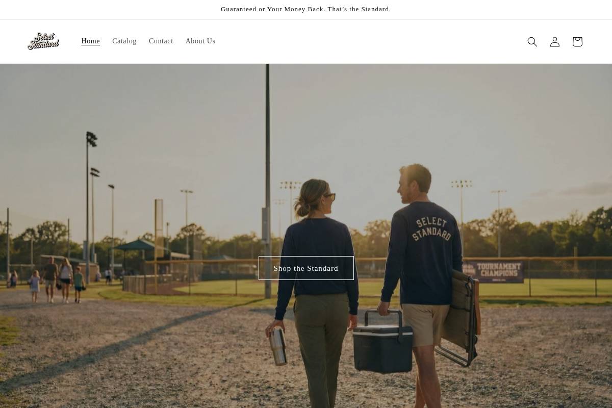 selectstandardco.com homepage screenshot