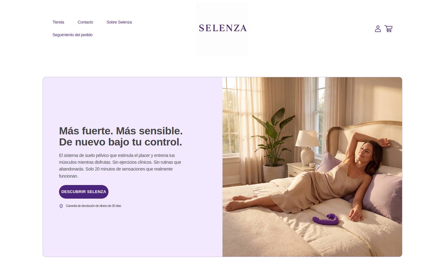 selenza.es homepage screenshot