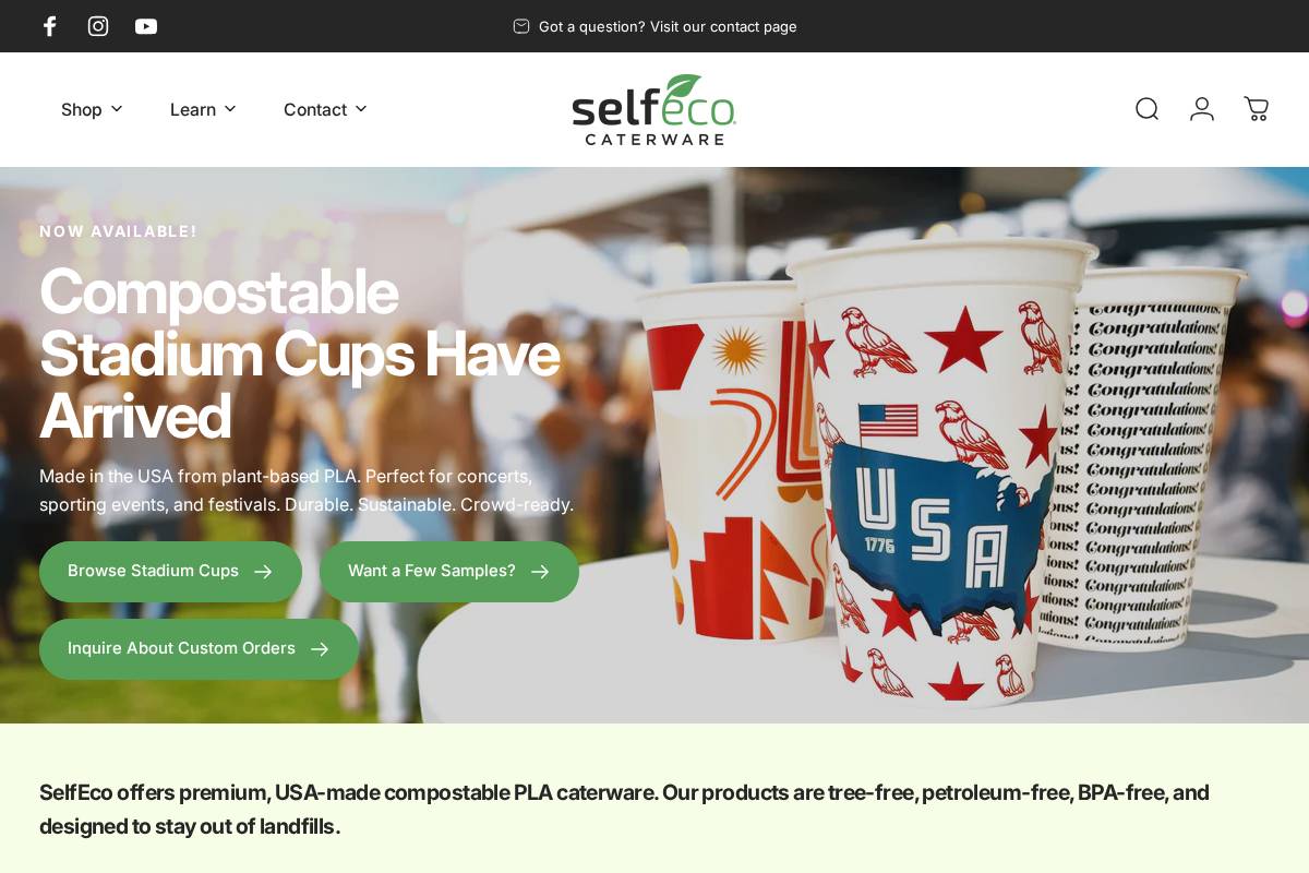 SelfEco homepage screenshot