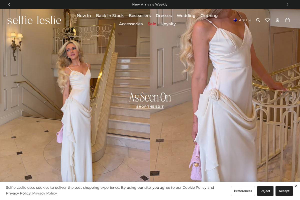 Selfie Leslie homepage screenshot