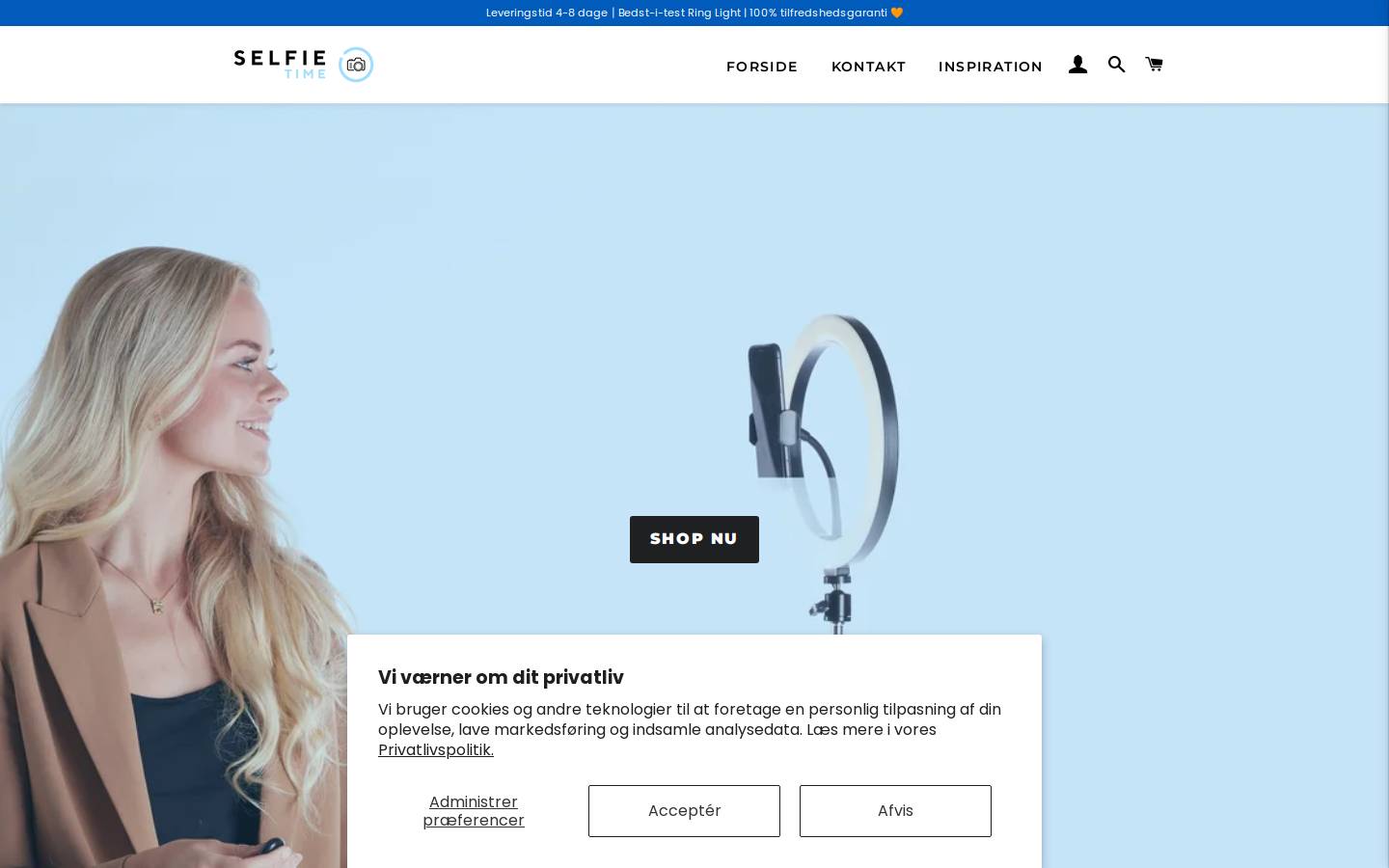 Selfietime.dk homepage screenshot