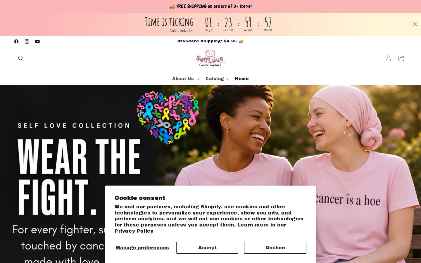 selflovecollection.com homepage screenshot