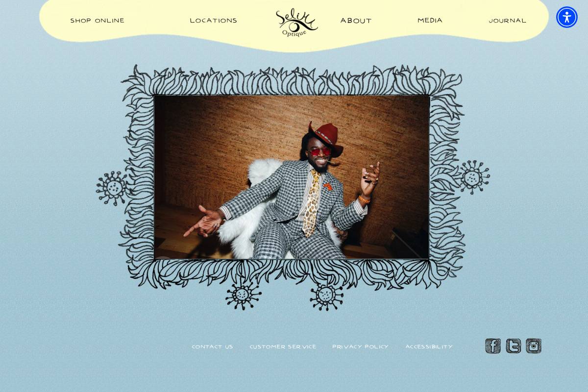 selimaoptique.com homepage screenshot