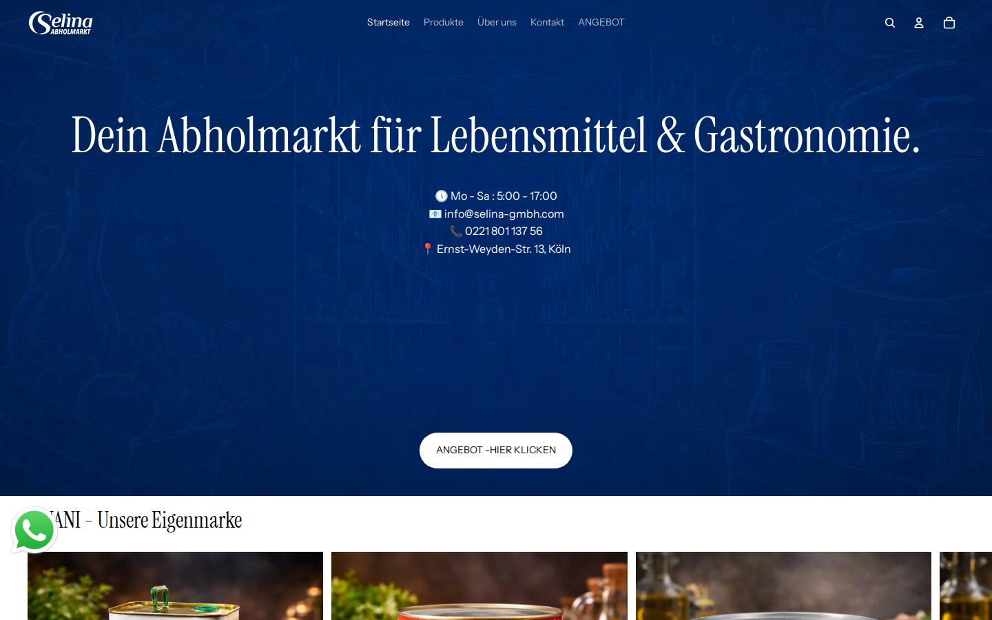 selina-gmbh.de homepage screenshot