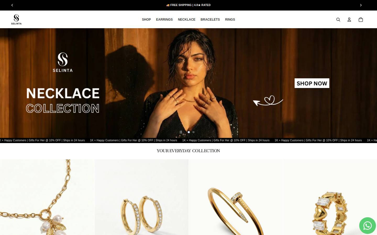 selinta.in homepage screenshot