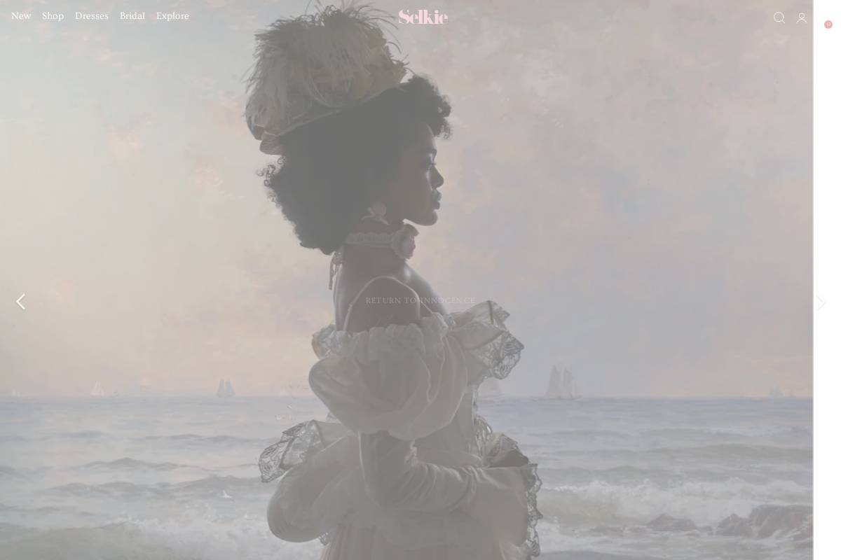 selkiecollection.com homepage screenshot