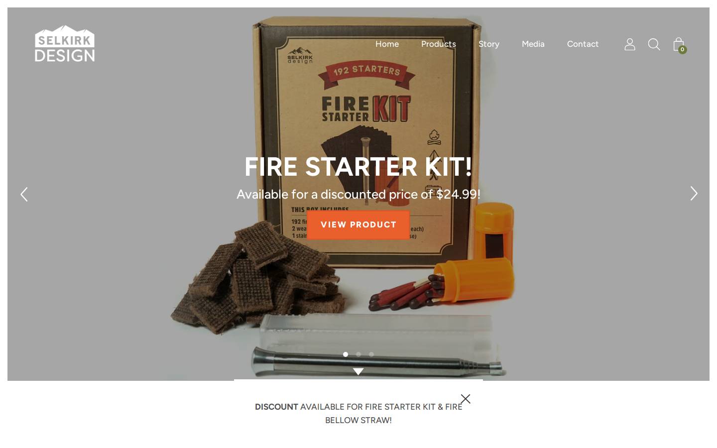 selkirkdesign.com homepage screenshot