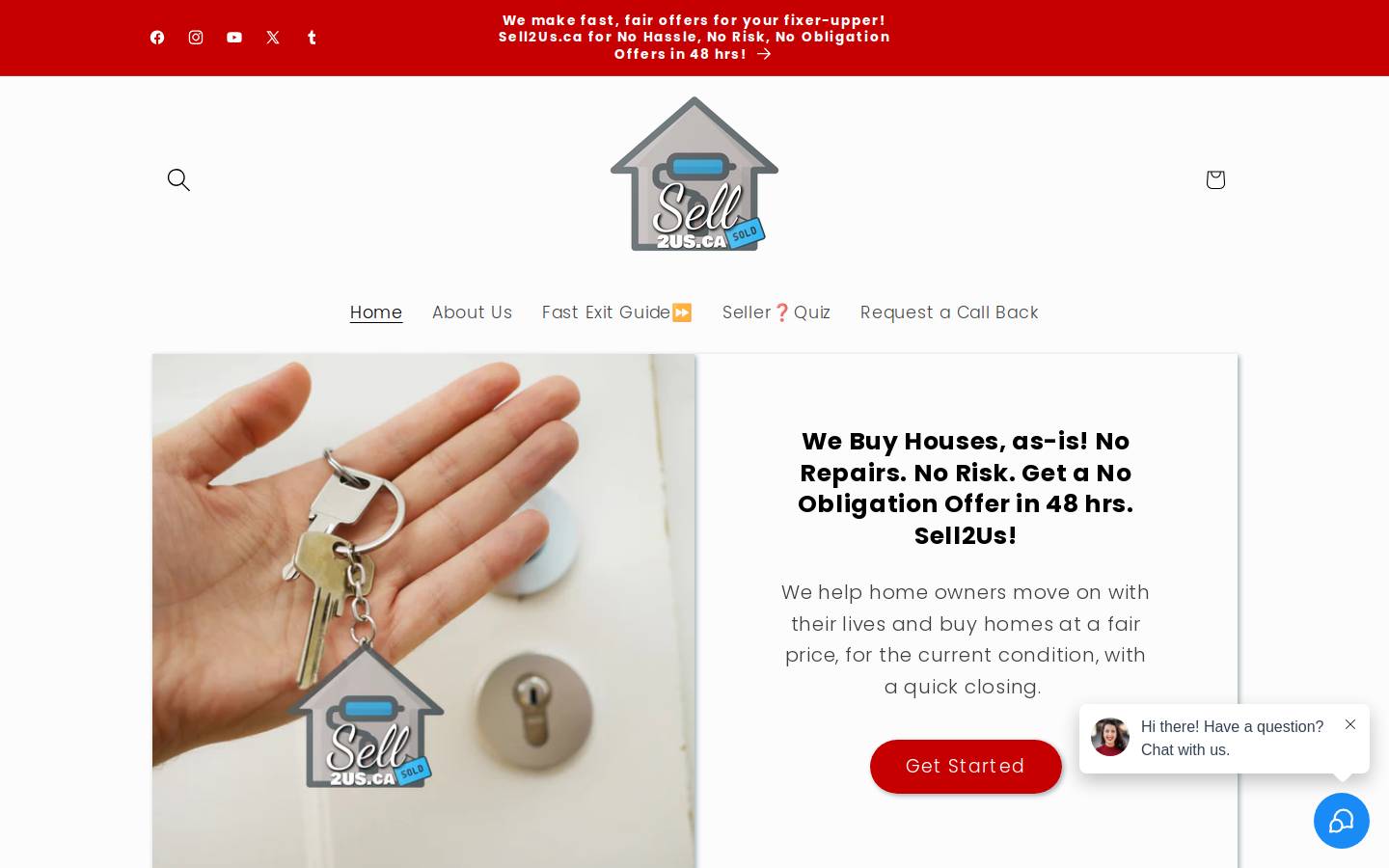 sell2us.ca homepage screenshot
