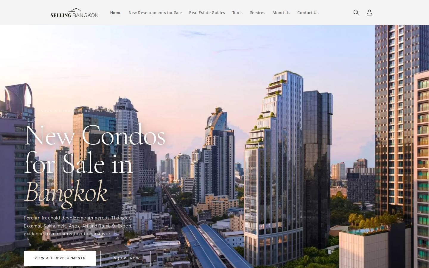 sellingbangkok.com homepage screenshot