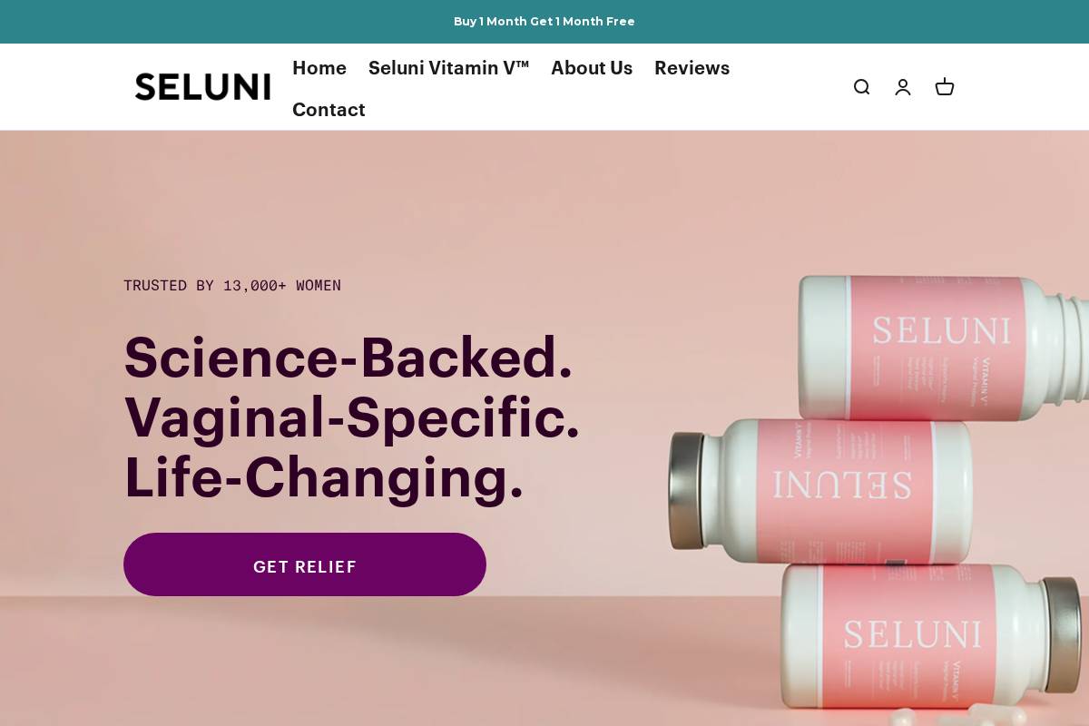 Seluni homepage screenshot