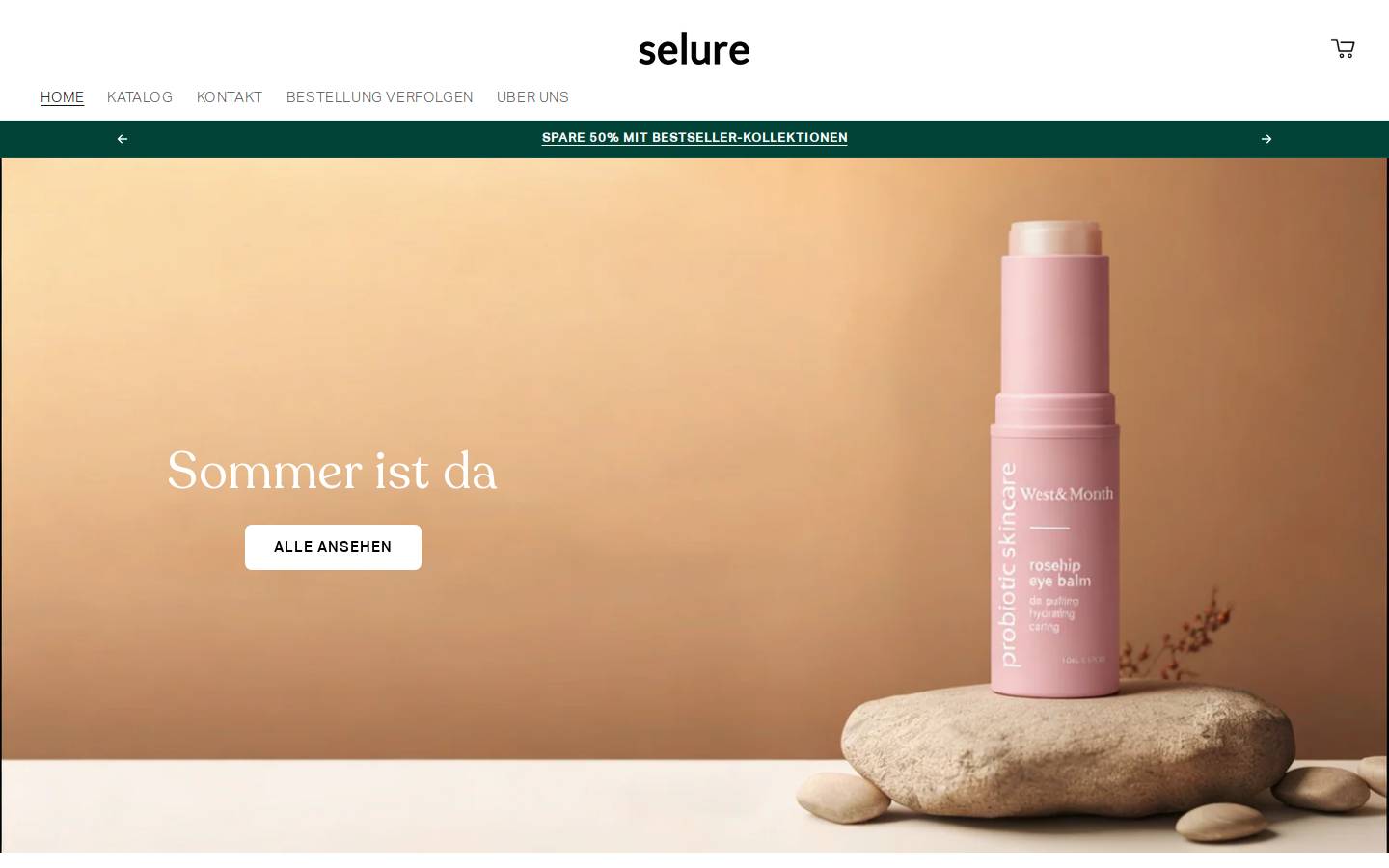 Selure homepage screenshot
