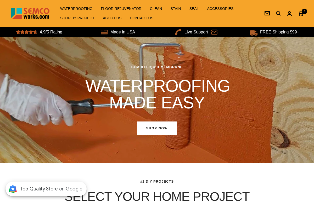 Semcoworks homepage screenshot