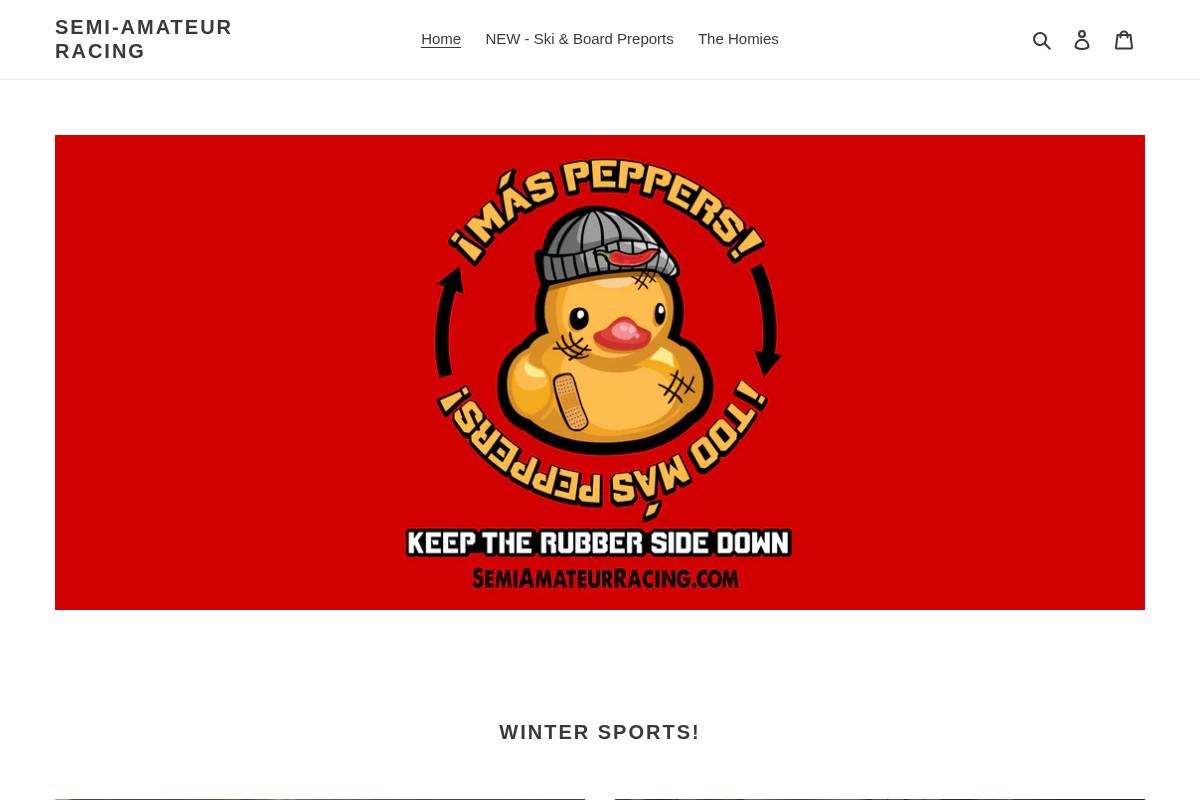 semiamateurracing.com homepage screenshot
