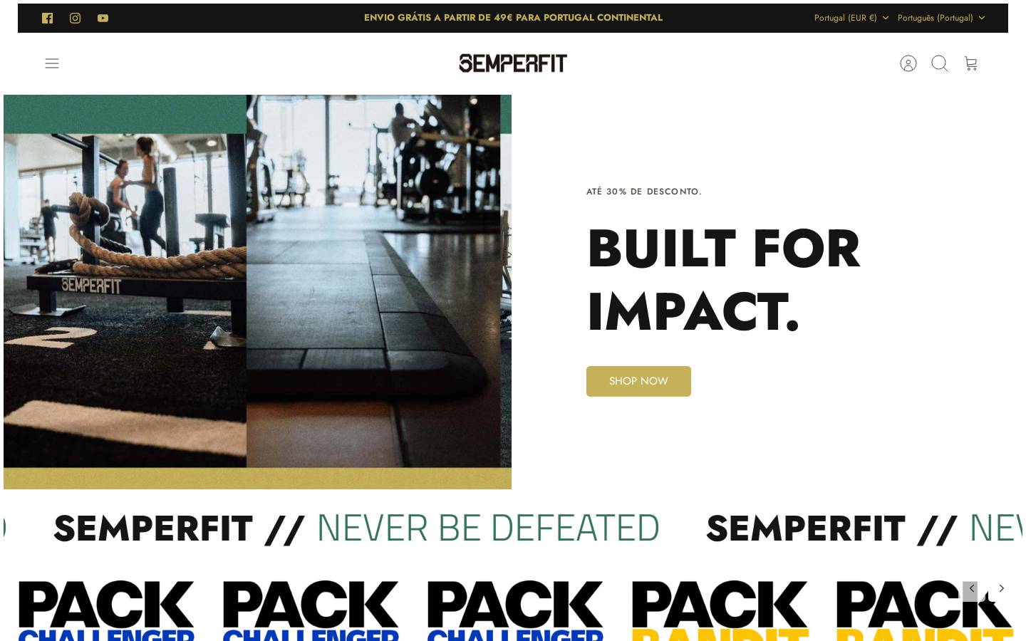 semperfit.pt homepage screenshot